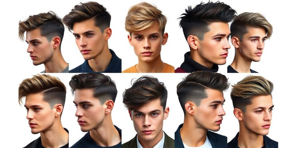 Coole Frisuren für Jungen, mittellang und halblang.