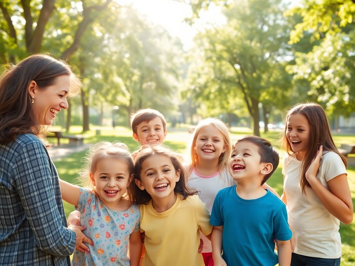 Copil zâmbitor și părinți interacționând vesel