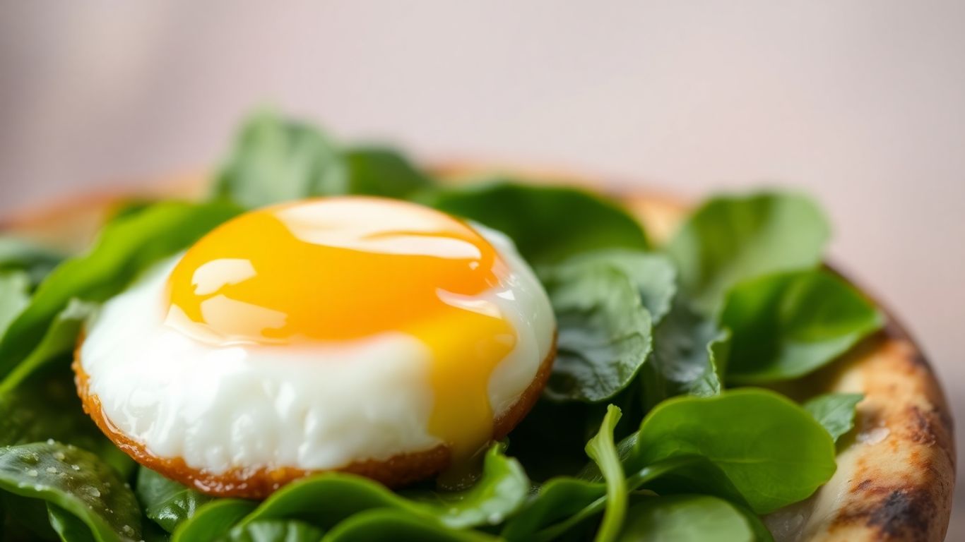 Sunny-side-up egg with spinach