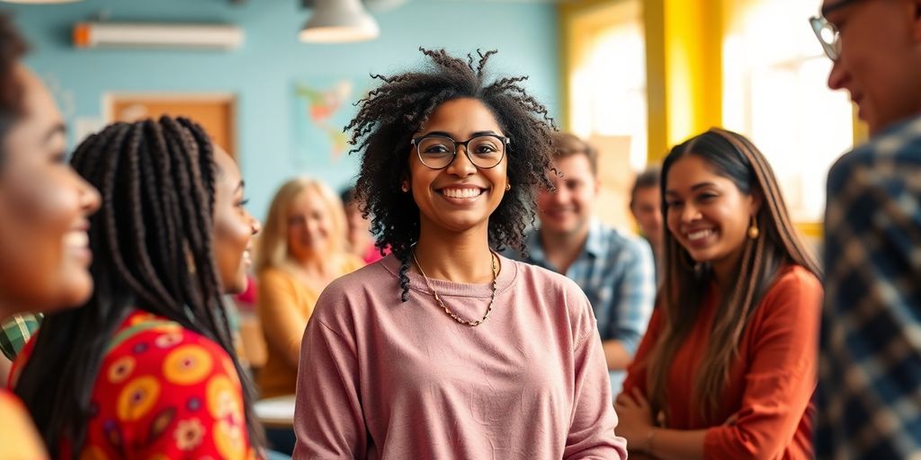 Group of people in a personal development workshop.