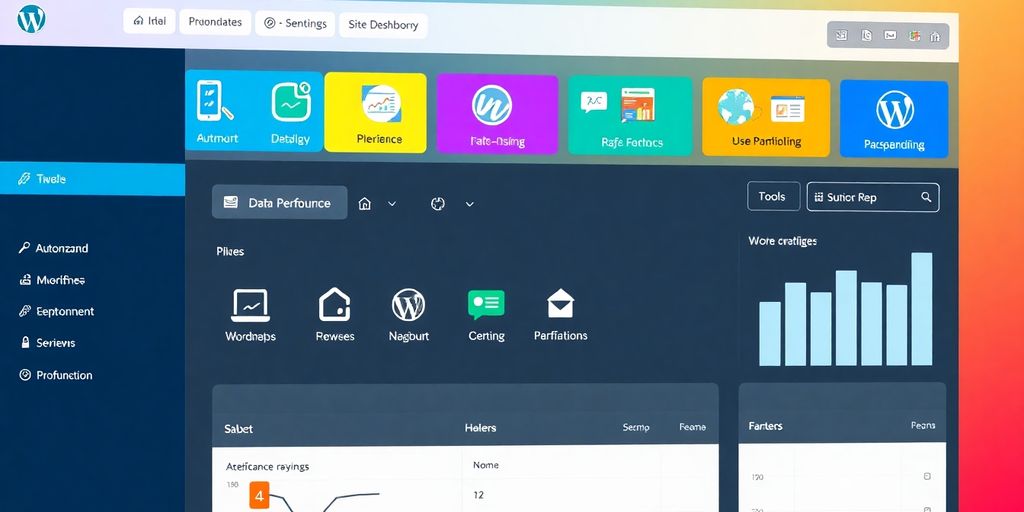 Photorealistic dashboard for managing multiple WordPress sites.