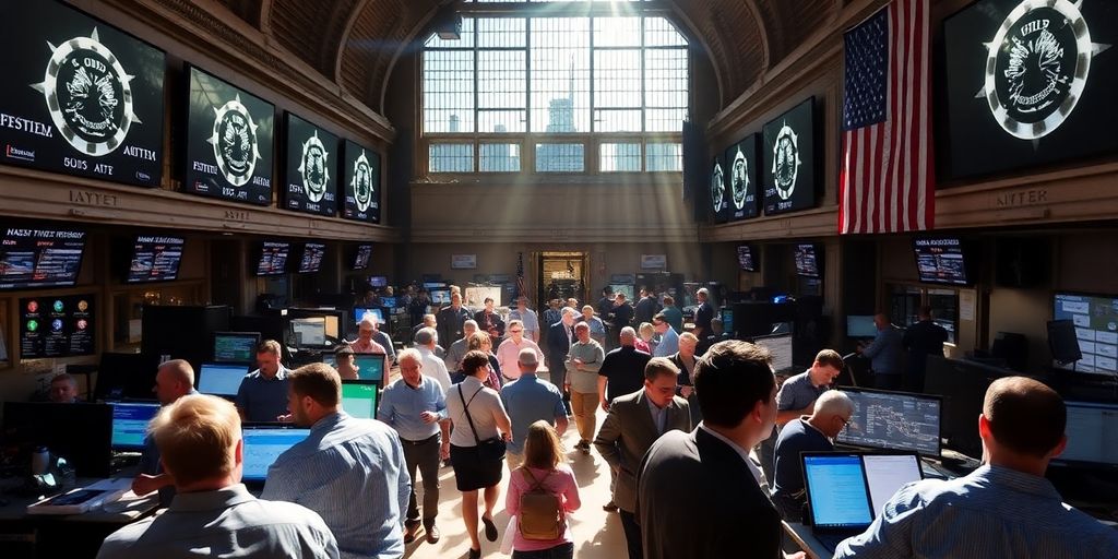 Live stock market ticker.