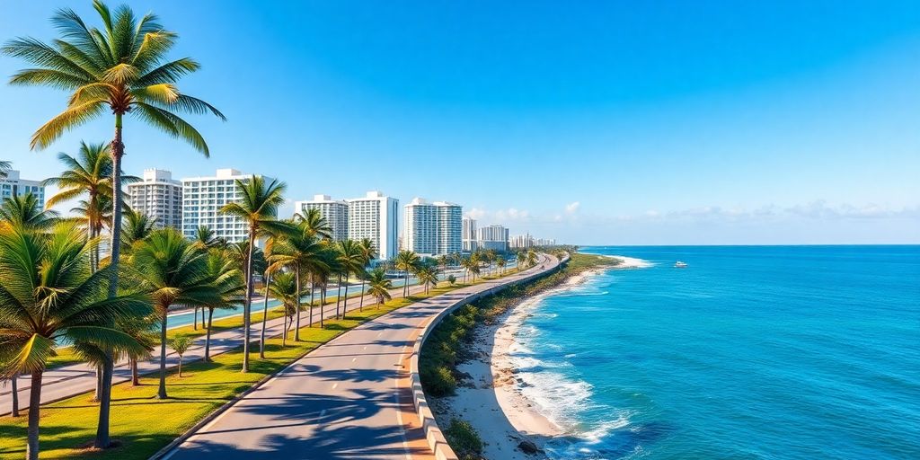 Coastal road trip, Florida scenery.
