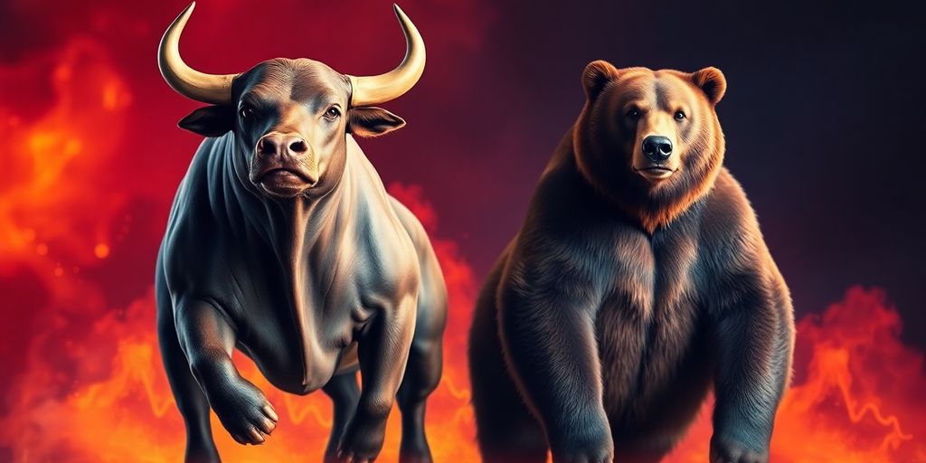 Bull and bear in dynamic financial market setting.