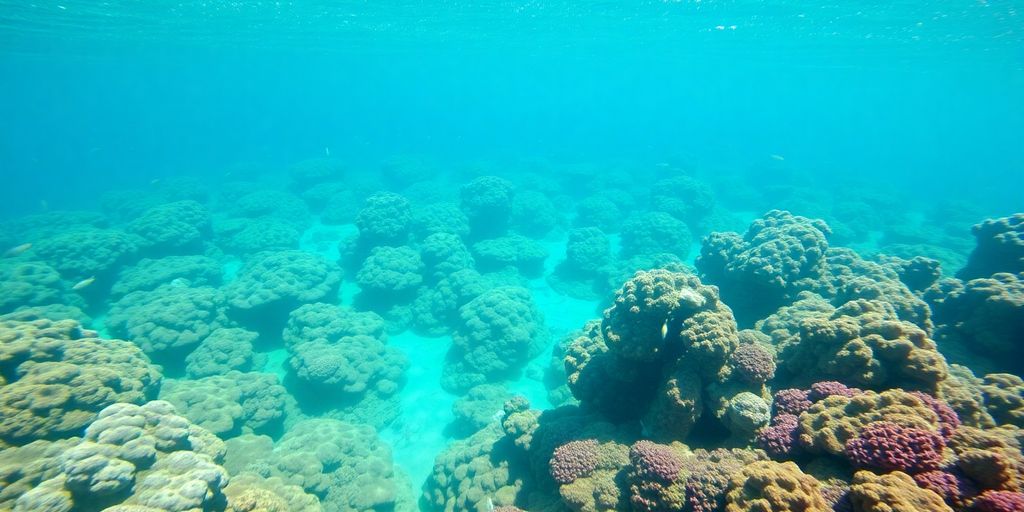 Vibrant coral reef teeming with diverse marine life.