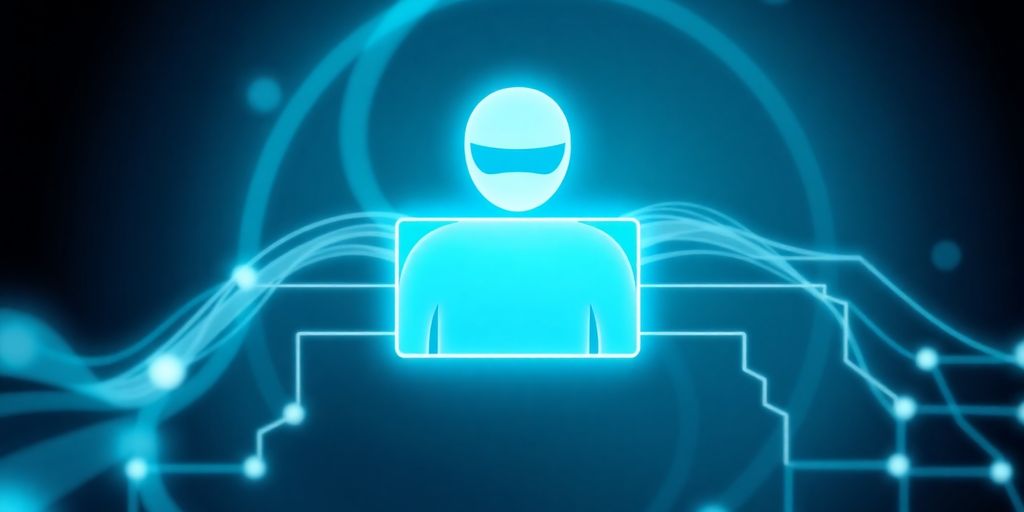 Minimalistic AgentGPT interface with flowing data.