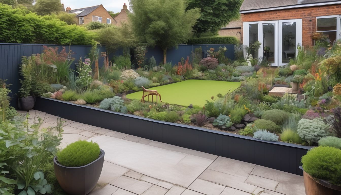 urban garden with wildlife in the UK