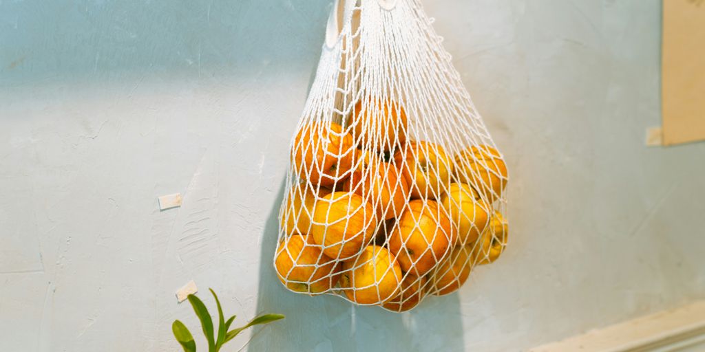 yellow plastic pack on white table