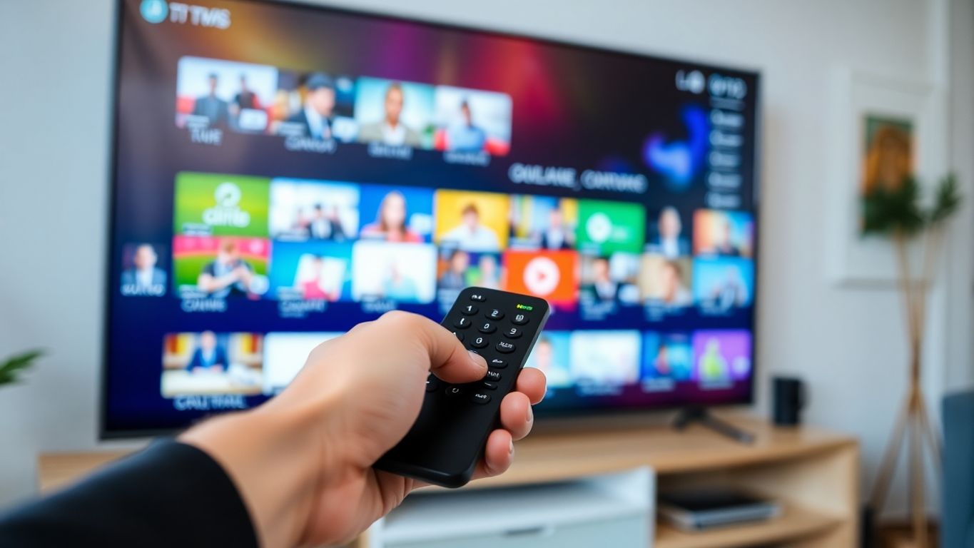 Téléviseur avec de nombreuses chaînes