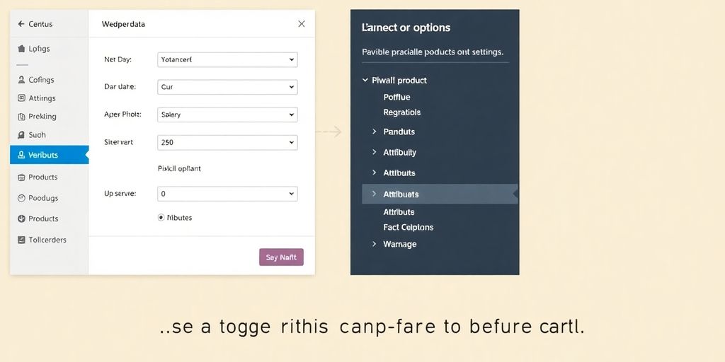 WooCommerce variable product settings interface.