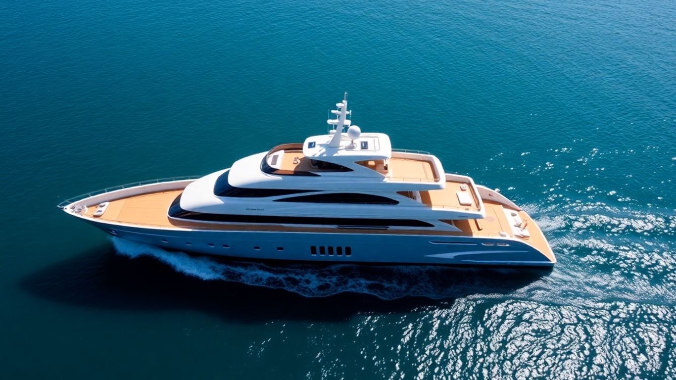 Luxury yacht on the ocean