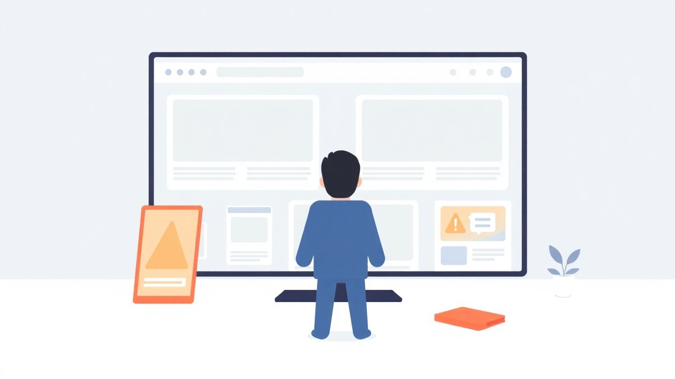 Illustrasjon av annonseplassering med moderne stil.