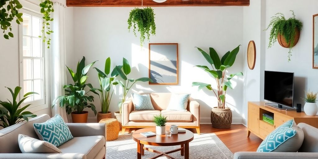 an image of a welcoming and decorated Airbnb space
