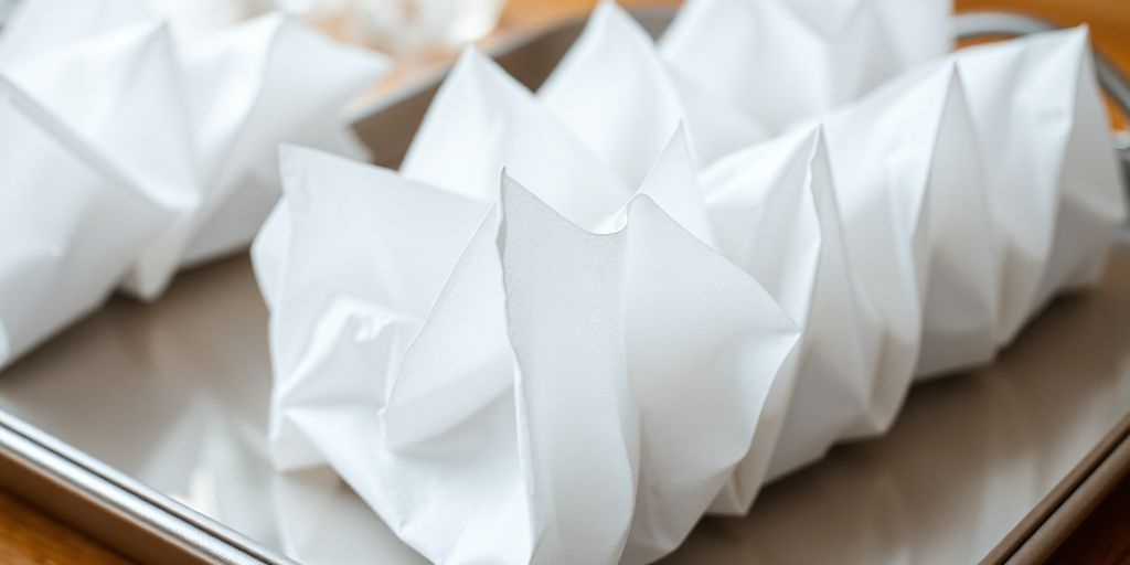 ทิชชูพับสวยงามสำหรับจัดเบรค