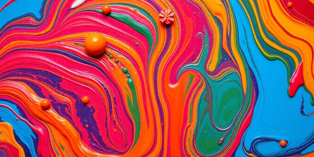 Vibrant paint strokes evoking strong emotions.