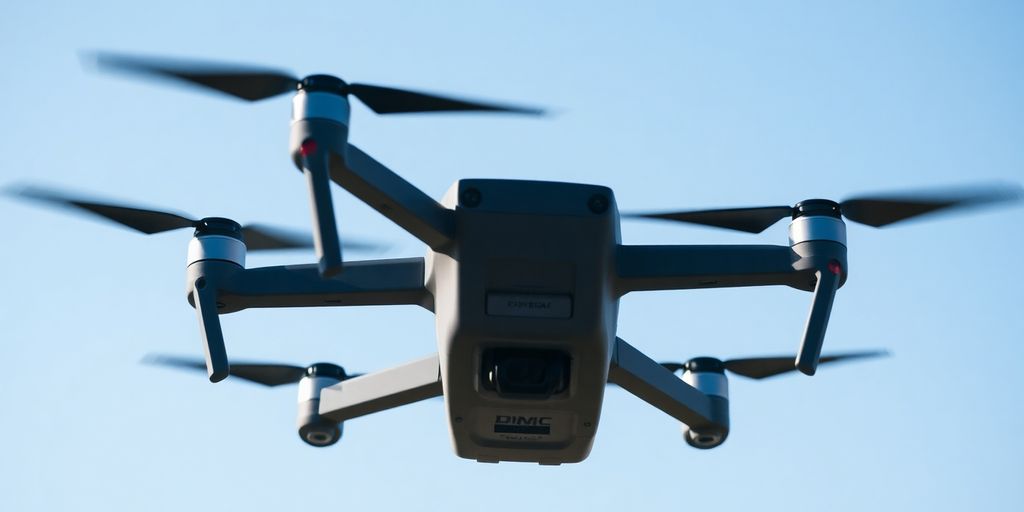 Drone DJI Matrice 400 volant, gros plan détaillé.