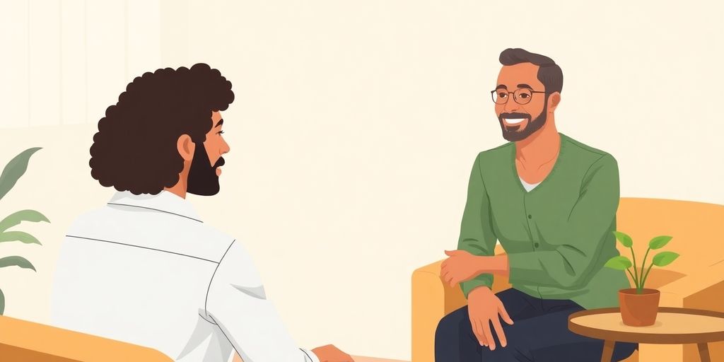 Therapist with patient, illustrative image.