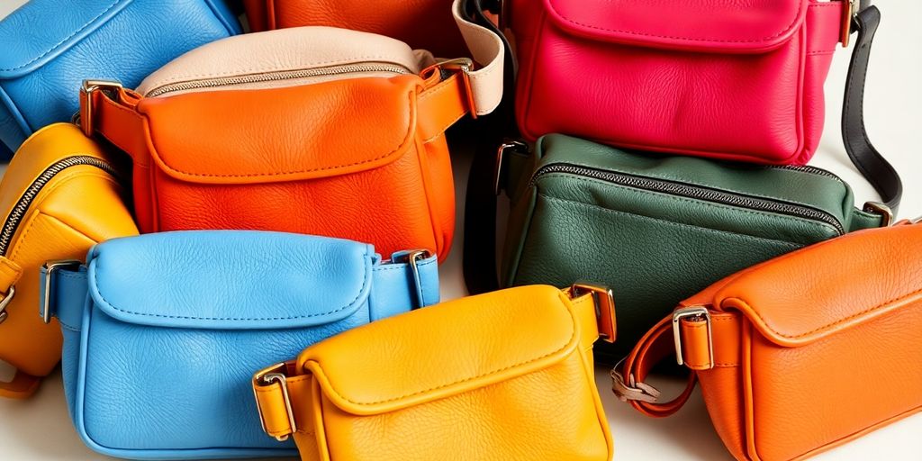 Sac banane tendance aux couleurs vives pour l'été.
