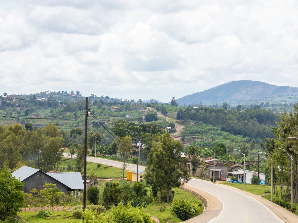 a rural road in the middle of the country