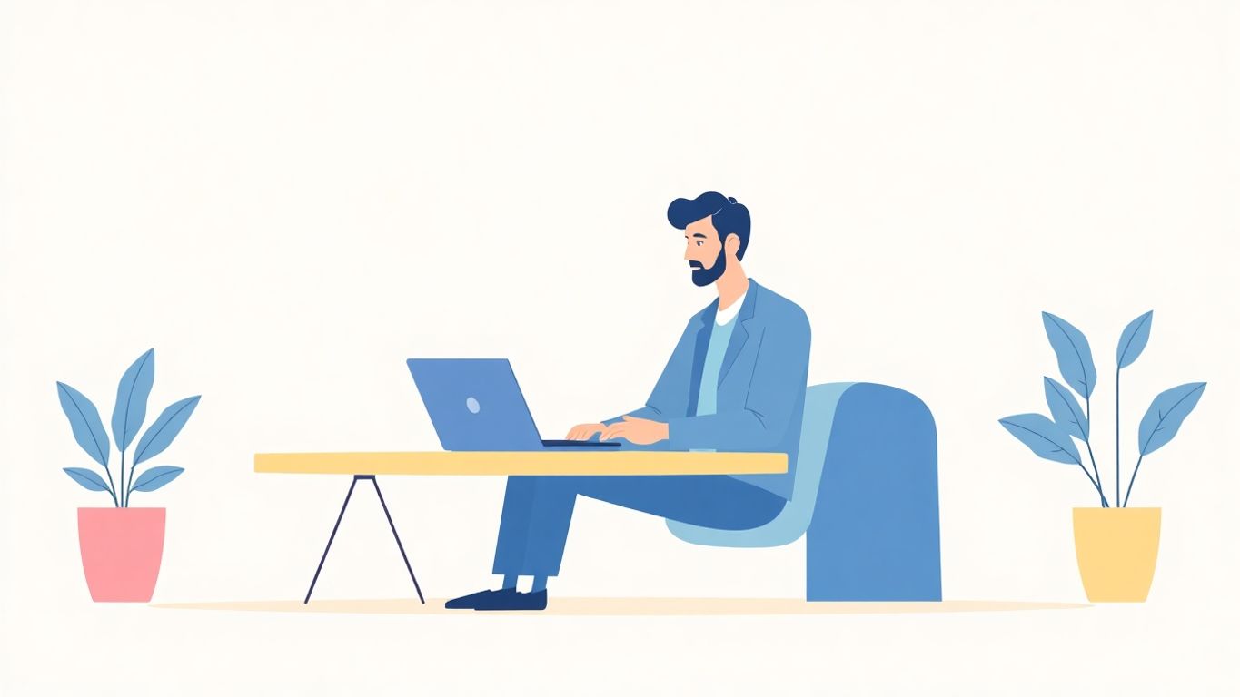 Moderne illustrasjon av digital forretningsutvikler.