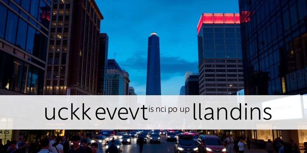 Dallas skyline with vibrant lights at dusk.