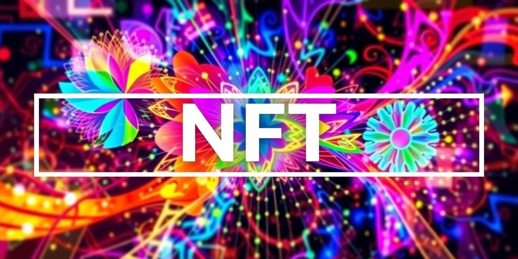 Colorful abstract digital artwork representing NFTs.