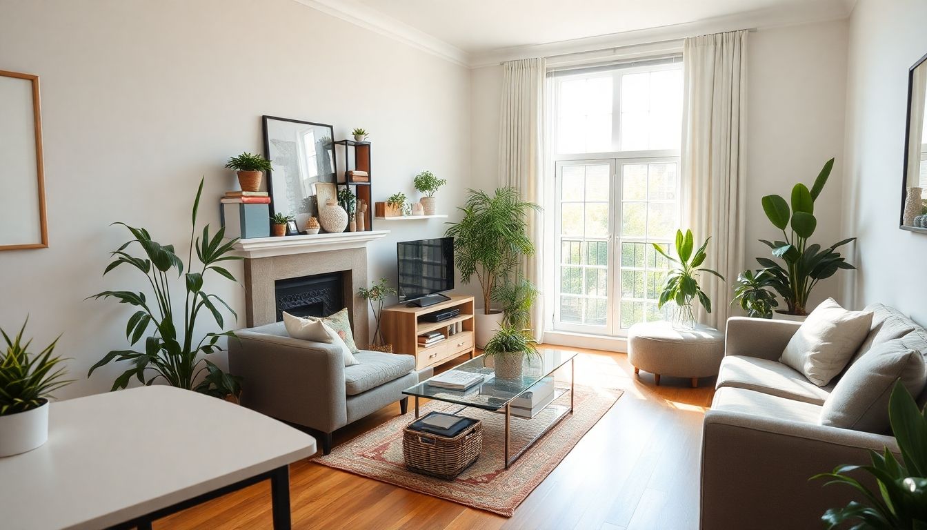 Interior of a well-maintained London flat.