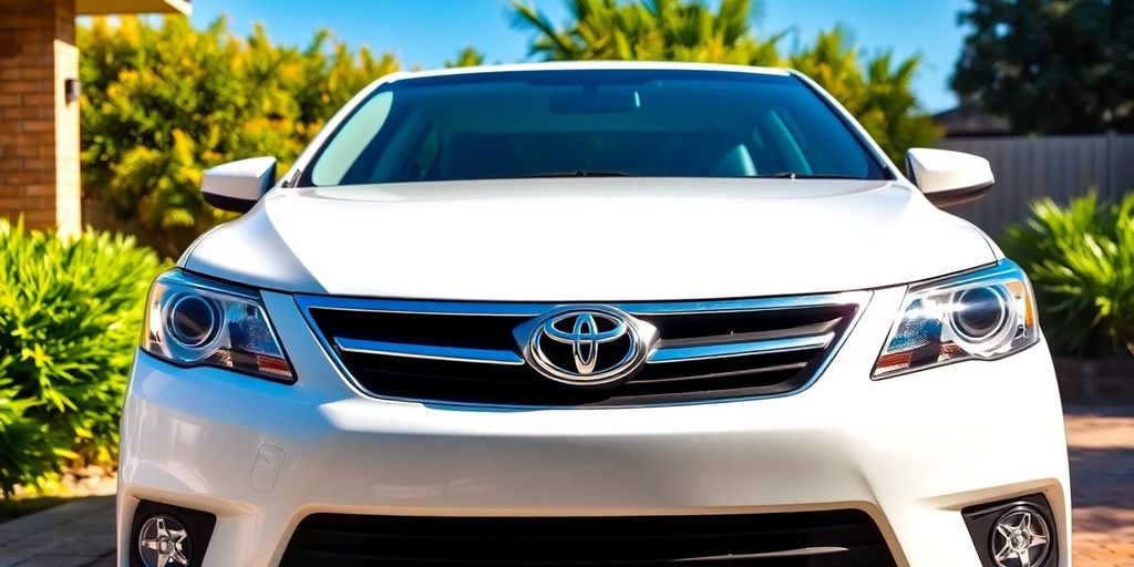 Gold Coast Toyota car driveway sunny foliage