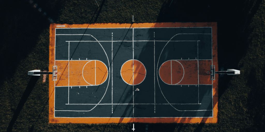 black and brown basketball court