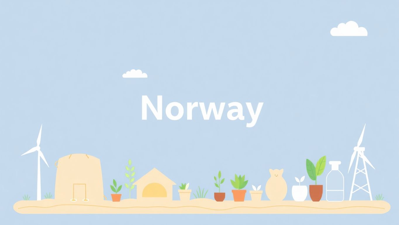 Illustrasjon av bærekraftige forretningsdrift i Norge.