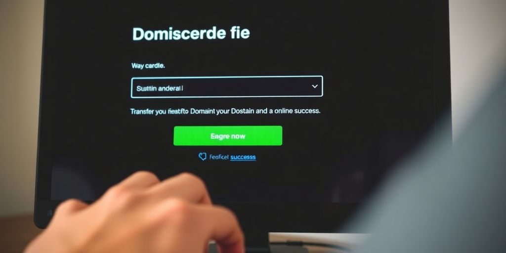 Computer screen showing domain transfer process at Hostinger.