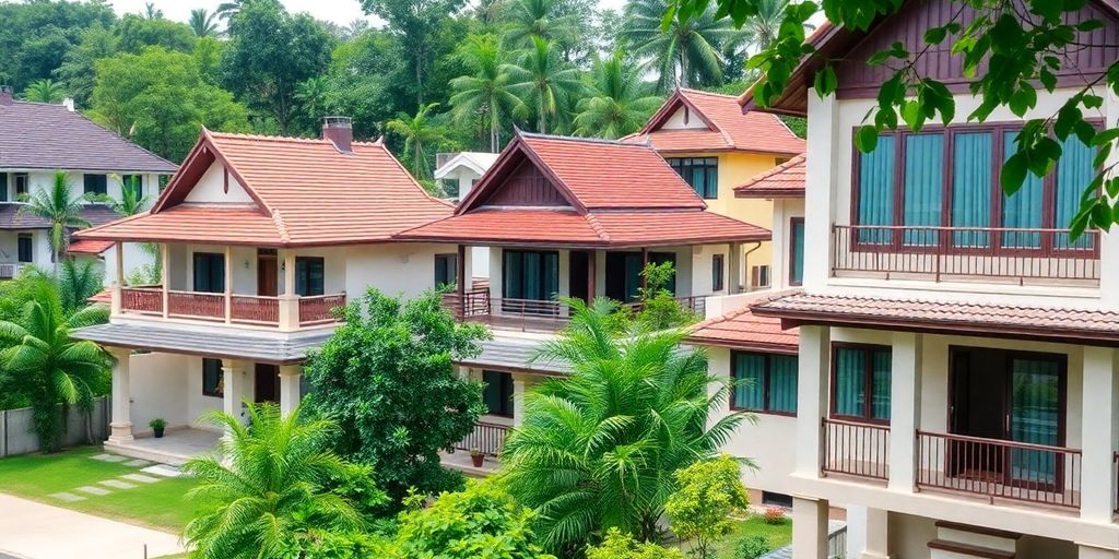 Diverse house rentals in Udon Thani, Thailand.