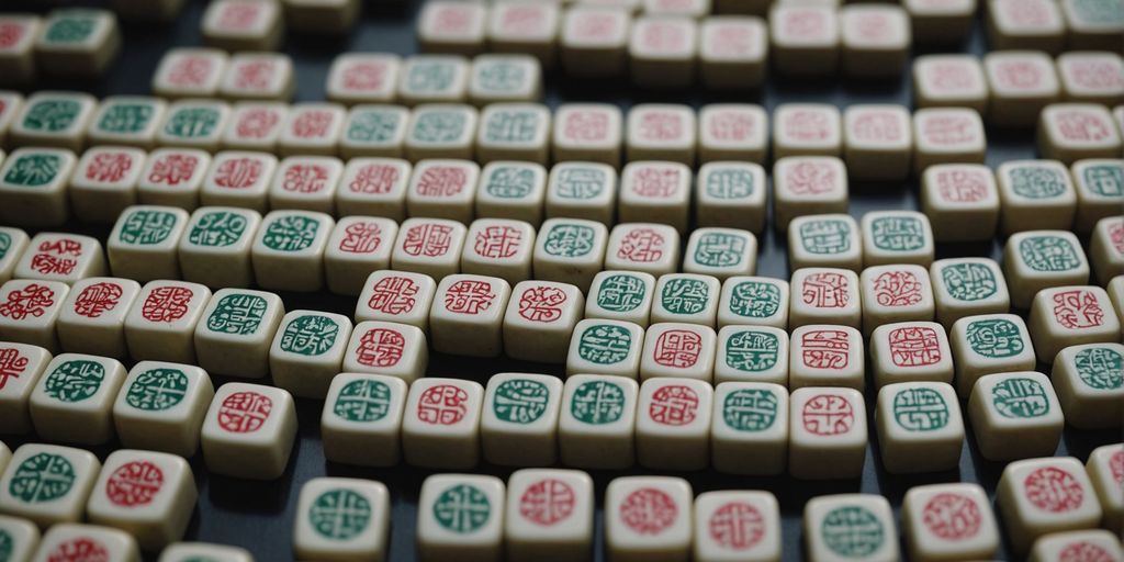 Diverse Mahjong tiles showcasing global cultural designs and patterns.
