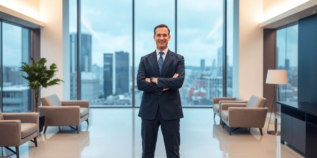 Executive in a modern office