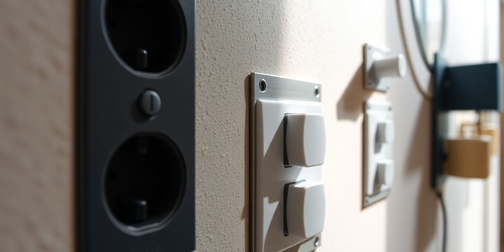 Outlets, switches, dark, broken.