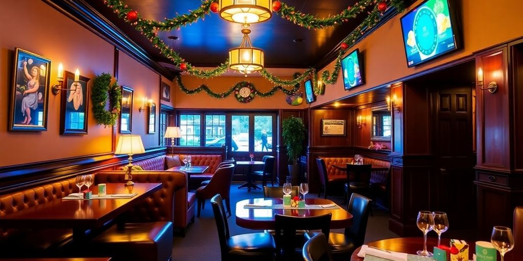 Cozy interior of The Oval Tavern for birthday parties.