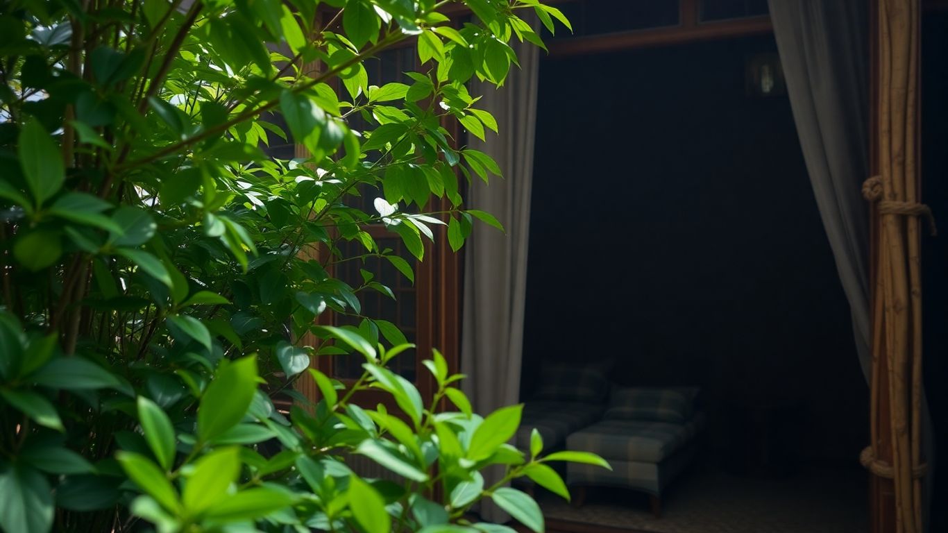 Nature, confort et intimité dans un espace intérieur.