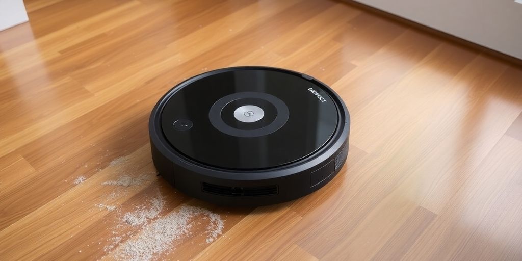 ECOVACS Deebot T10 Plus auf einem sauberen Boden.