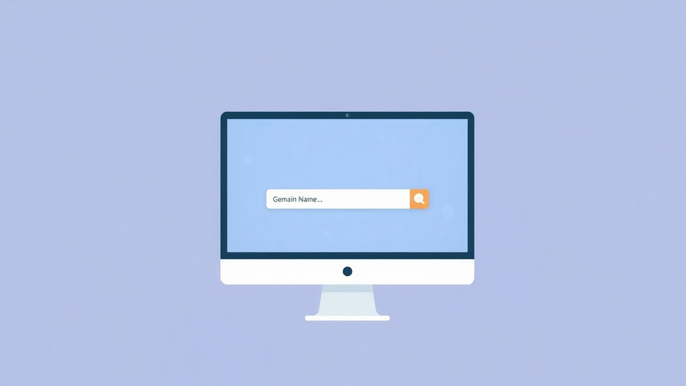 Illustrasjon av en dataskjerm med søkefelt.