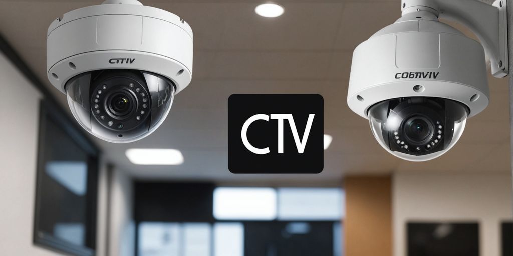 Analogue and IP CCTV cameras side by side.