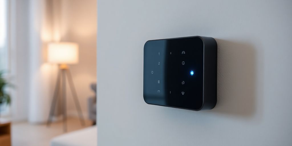 Boitier domotique dans une maison moderne