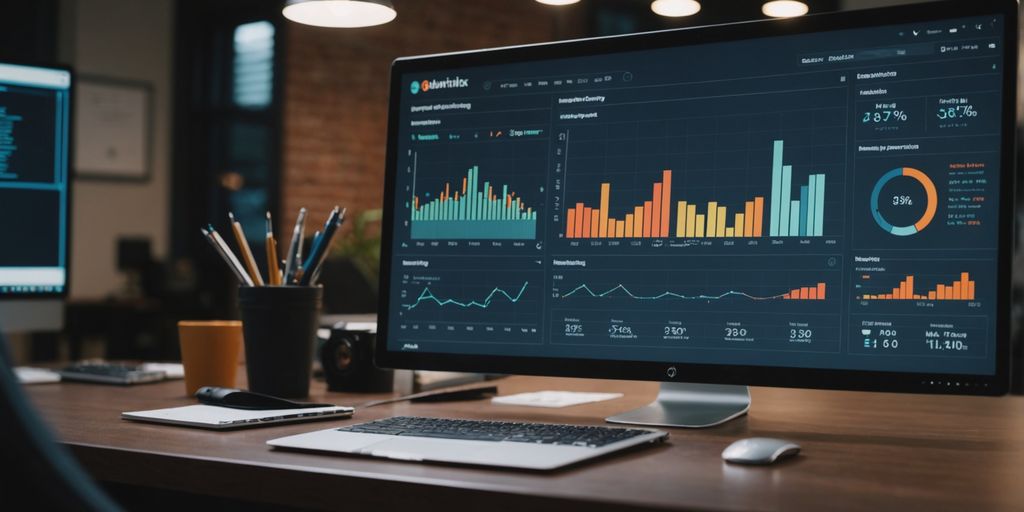 SEO metrics and website performance analysis graph