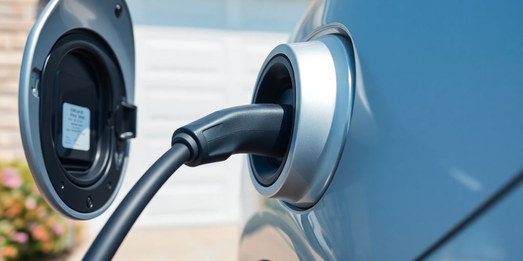 Electric car charging at home, safety focus