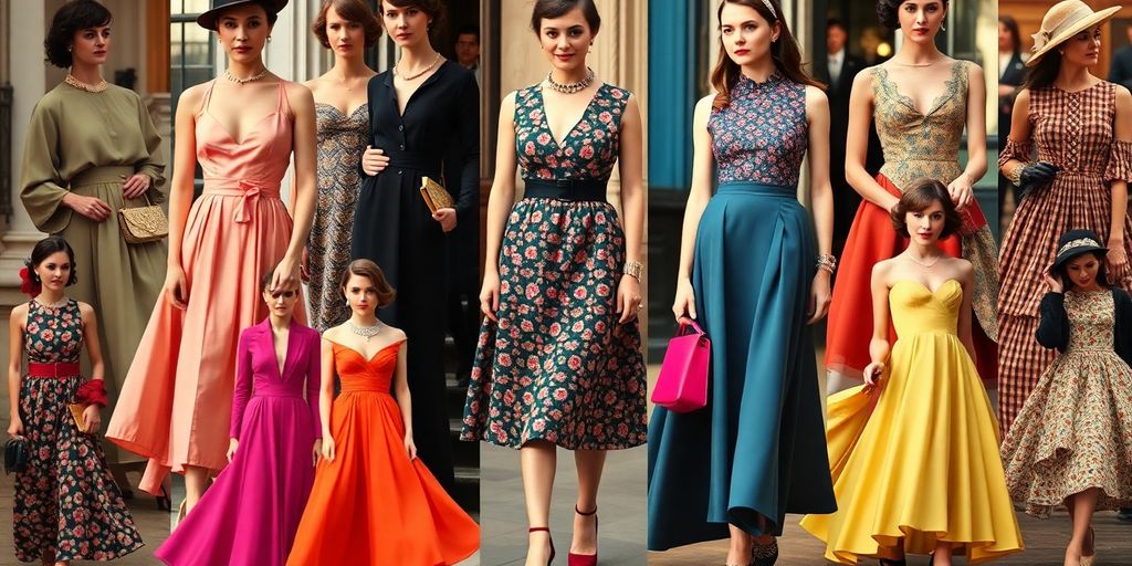 Fashion styles from documentaries in a vibrant collage.