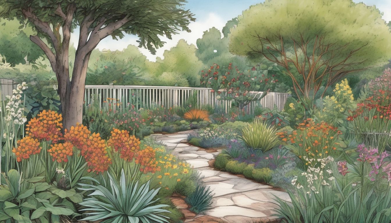 native plants in a low-maintenance garden