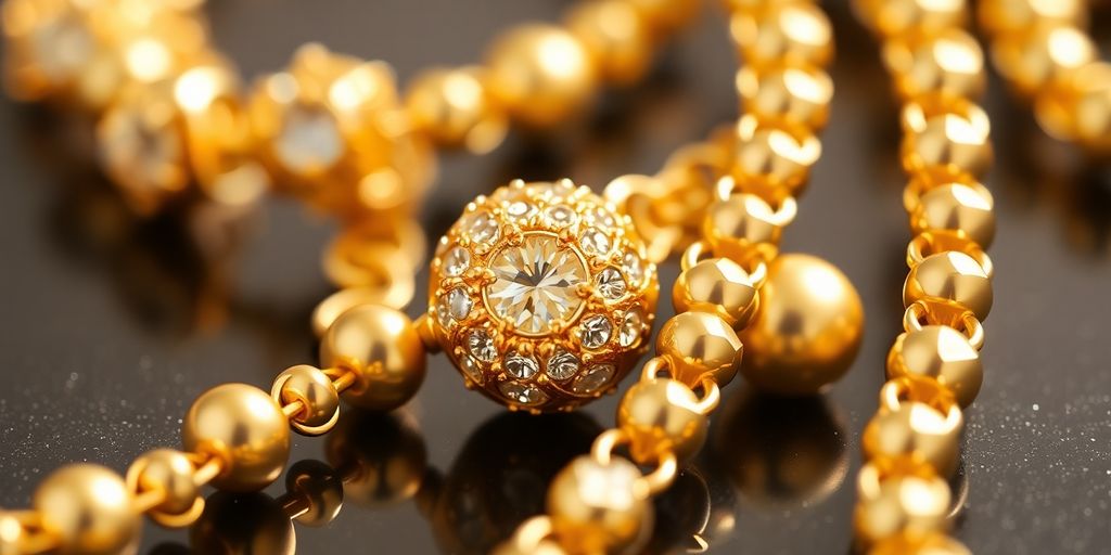 Bijoux en or brillants, nettoyage doux.