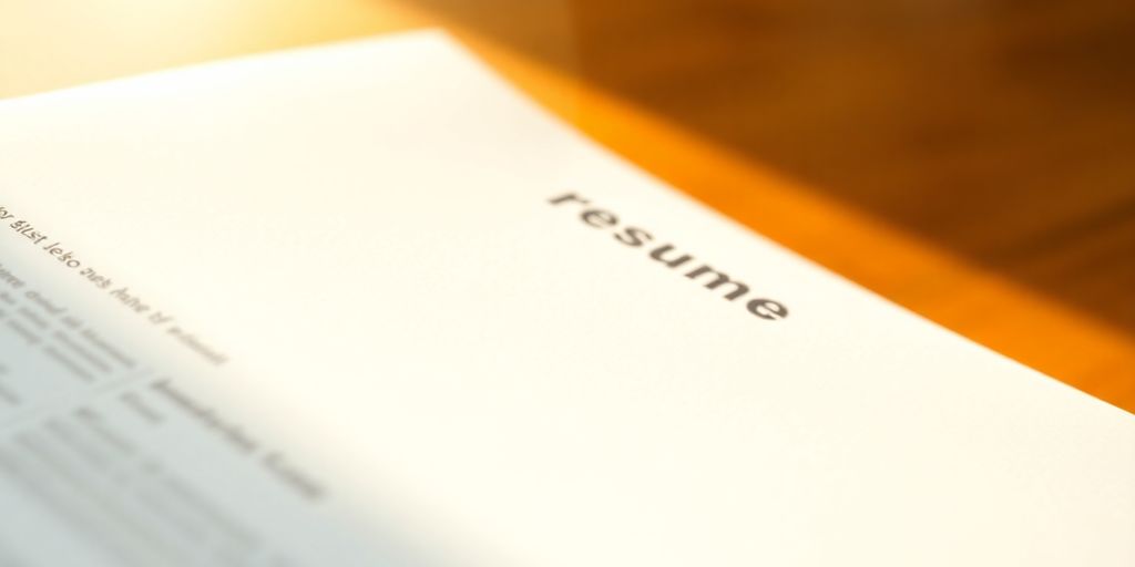 Professional resume with a golden glow.