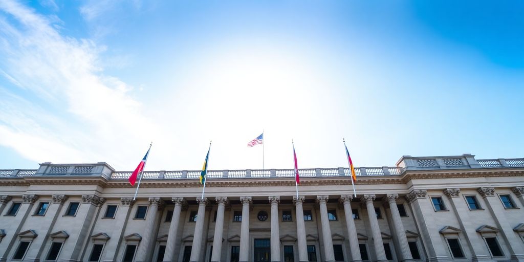 Australian Parliament building facade