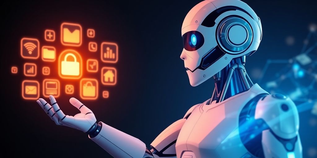 AI robot promoting affiliate products.