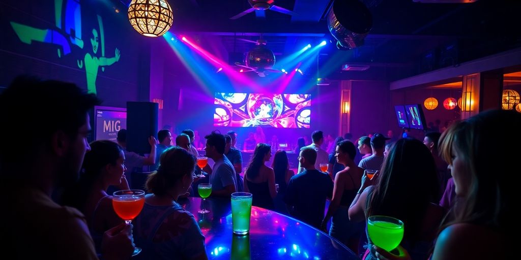 Cabo nightlife with cocktails and music.